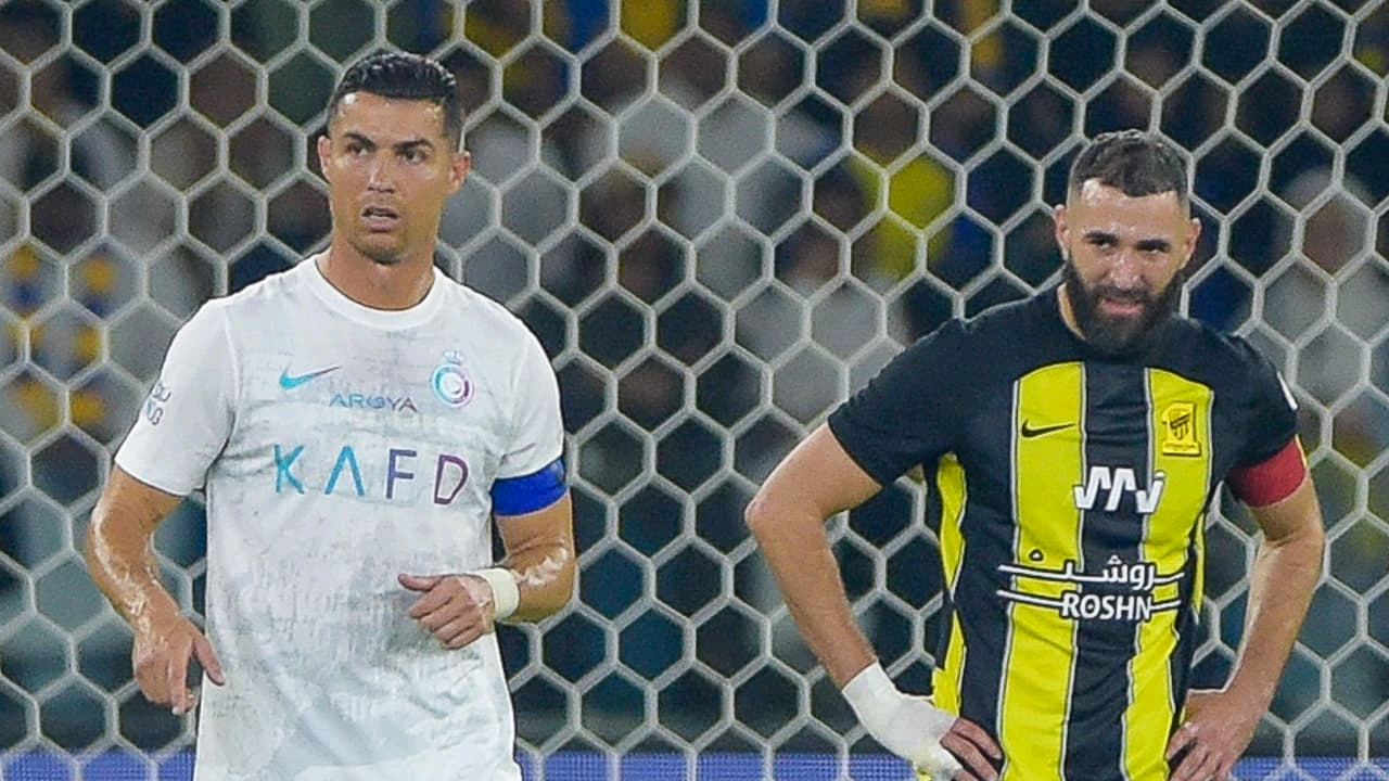 cristiano ronaldo et karim benzema lors du match de saudi pro league entre al ittiyad et al nassr le 26 decembre 2023 2039104